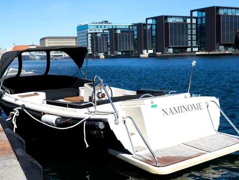 Tour privado en barco con guía de Copenhague pasando por la biblioteca del Diamante Negro